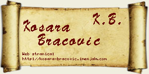 Kosara Bracović vizit kartica